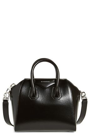 Givenchy Mini Antigona Leather Satchel in Black at Nordstrom