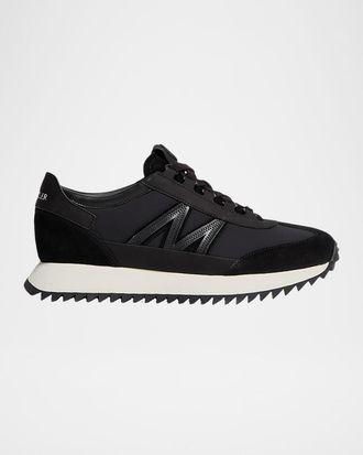 Moncler Pacey2 Suede and Nubuck Low-Top Sneakers