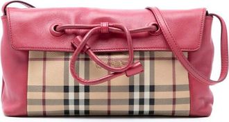 Burberry Pre-owned Burberry Haymarket Check Coated Canvas Leah Crossbody Ladies N1N5P2WJZDWESH95