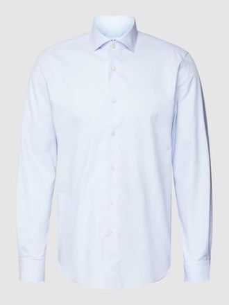 Xacus Regular Fit Businesshemd aus Uni Struktur in Bleu, Gr&ouml;&szlig;e 38