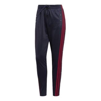 adidas (WMNS) adidas ID 3-Stripes Snap Pants Asia Sizing Black Red DX7928
