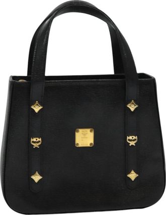 MCM Black Leather Handbag (Pre-Owned)