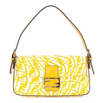 Fendi Pre-owned Womens Baguette Shoulder Bag - Yellow - One Size