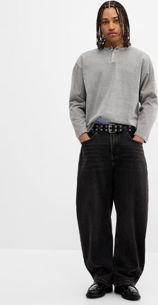 Djab Mens Black wash loose jean Malasaa fit - Barrel