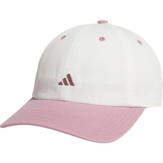 adidas Saturday 3 Baseball Cap in Off White/Magic Mauve Purple at Nordstrom Rack