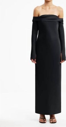 Significant Other Nadia Long Sleeve Maxi Dress In Black