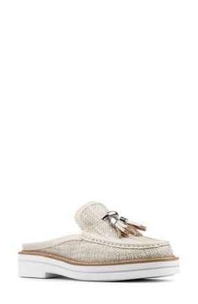 Donald J Pliner Tassel Mule in Beige/Silver at Nordstrom, Size 8.5