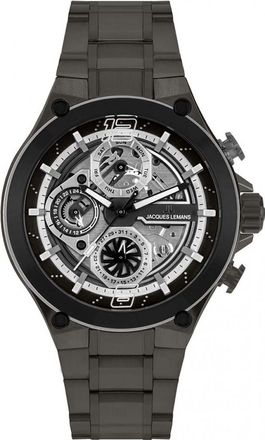 Jacques Lemans 1-2150F Mens Manchester Watch - Black - One Size