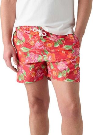 Robert Talbott Connery Drawstring Swim Trunk in Red at Nordstrom, Size Xx-Large