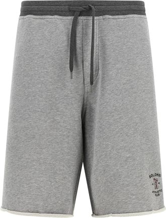 Brunello Cucinelli Gray Cotton Bermuda Mens Shorts