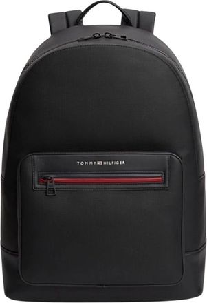 Tommy Hilfiger Th Foundation Backpack - Heren - Rugzakken - Zwart - ONE Size - Tassen