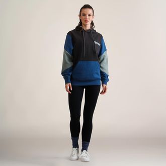 Members Only Womens Drew Colorblock Oversized Hooded Sweatshirt