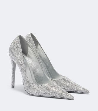 Gucci Salones Donna de piel metalizada adornados