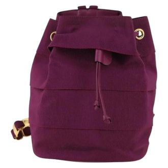 Ferragamo Pre-owned Backpacks, female, Purple, Size: ONE SIZE Pre-owned Canvas Backpack