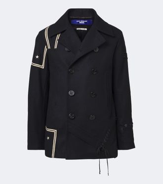 Junya Watanabe Double-breasted wool-blend blazer