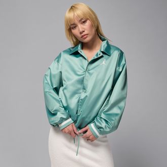 Nike Jordan Womens Jordan Coaches Jacket in Green | HJ0087-017