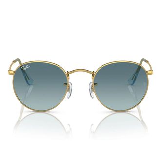 Ray-Ban Sunglasses Rb3447 001/3 M Round Metal Gold/Blue Unisex
