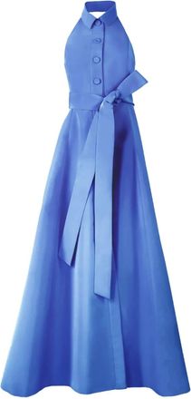 Carolina Herrera Abito da sera con scollo allamericana - Blu