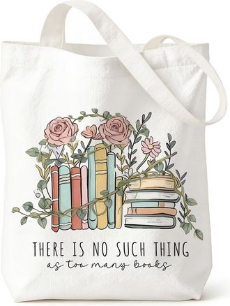 Generic Canvas Tote Bag for Women, Book Bag Tote Shopping Bag for Women Men, Reusable Aesthetic Bags for Shopping, Gym, Work, School, Reading Gifts for Librar