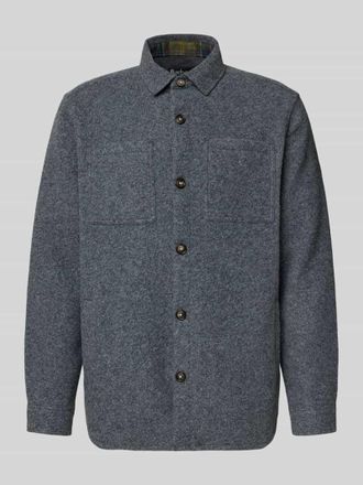 Barbour Regular Fit Hemdjacke mit Woll-Anteil Modell MARLOW in Anthrazit, Gr&ouml;&szlig;e XL