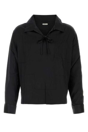 Bode Black Satin Maze Blouse