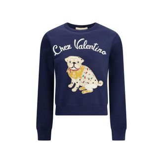 Valentino Blue Cotton Womens Sweatshirt