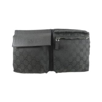 Gucci Pre-owned Belt Bags, female, Black, Size: ONE SIZE Pre-owned GG Canvas Waist Bag