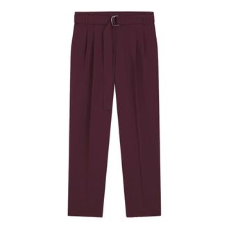 HUGO BOSS Broeken, Dames, Bruin, XL, Leer, Regular-fit cropped broek