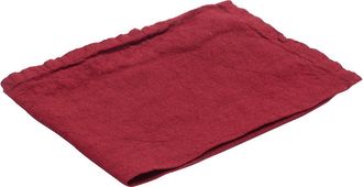 Puro Lino 2 Placemats 35x50 Pure Linen Cherry