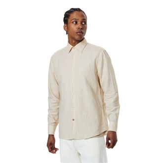 HUGO BOSS Heren Geometrisch Patroon Normaal Overhemd (Wit)