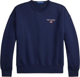 Polo Ralph Lauren Mens Crewneck Sweatshirt Blue Cotton Sweatshirts Sweater