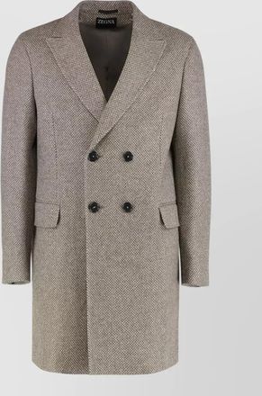 Ermenegildo Zegna cashmere wool double breasted coat