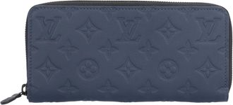 Louis Vuitton Navy Monogram Shadow Long Wallet (Bi-Fold) (Pre-Owned)