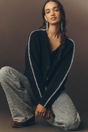 Pilcro Whipstitch Cardigan Sweater