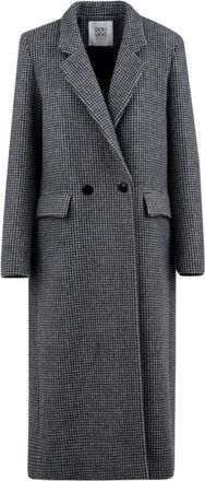 Douuod Dubbelbreasted Jas met Hoge Achtersplit - Dames - Mantel - Veelkleurig - M - Jassen