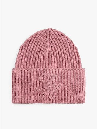 Tommy Hilfiger Gorro con logo tonal bordado en cachemira