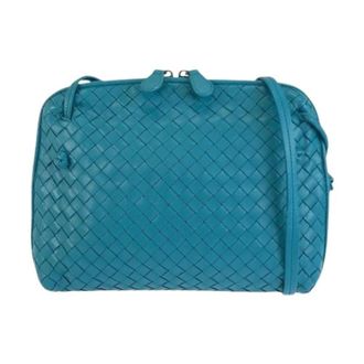 Bottega Veneta Pre-owned Cross Body Bags, female, Blue, Size: ONE SIZE Pre-owned Vintage Pochette Shoulder Bag
