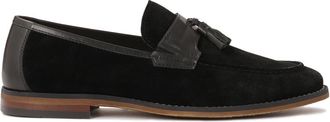 Kazar Zwarte loafers met een clutch. Dit product valt groot uit. - Heren - Loafers - Zwart - 44 EU - Wol - Schoenen
