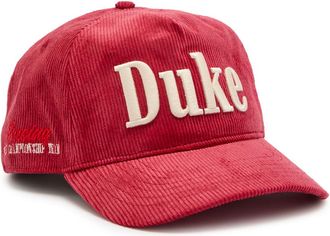 Duke and Dexter Logo-embroidered Corduroy cap - Red - One Size