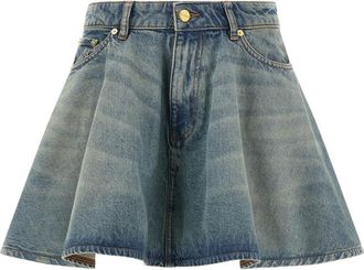 Ganni Blue Tint Rigid Denim skirt