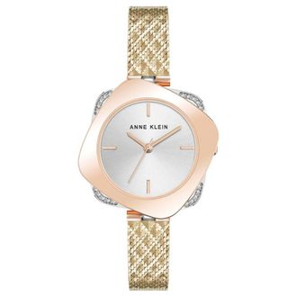Anne Klein Womens Accented Silver Dial Watch