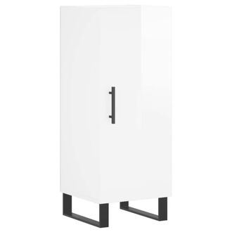 Berkfield Home Sideboard High Gloss White 34.5x34x90 cm Engineered Wood