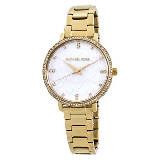 Michael Kors Pyper Quartz Crystal White Dial Ladies Watch MK4919