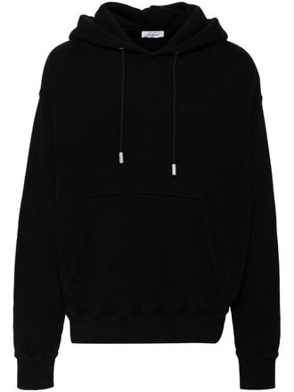 Off-white logo-print hoodie - Black