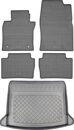 OEM Mazda Cx-30 Suv (5 Puertas) A Partir De Agosto De 2019 - Juego De Alfombrillas De Goma Para Coche + Alfombrilla Para Maletero