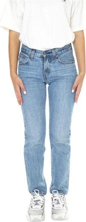 Levi's Middy Straight Jeans - Dames - Slim Fit Jeans - Blauw - W23 L29 - Katoen - Jeans