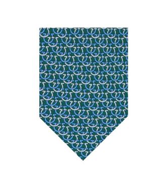 Ferragamo Green Gancini Logo Printed Tie