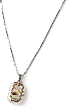 Valentino Garavani VLogo charm necklace - Silver