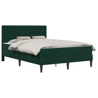 vidaXL Estructura De Cama Con Colch&oacute;n Verde Oscuro 120 X 190 Cm Vidaxl