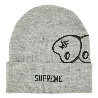 SUPREME MF DOOM Beanie Heather Grey FW23BN74-HEATHER-GREY